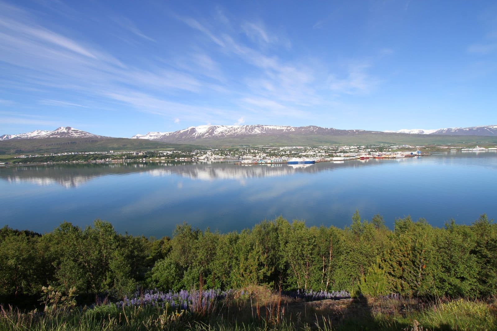 Akureyri city panorama