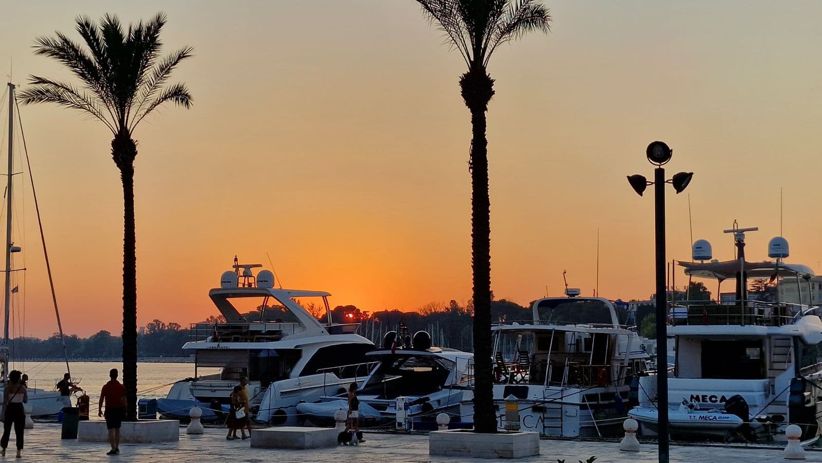 Brindisi port at sunset