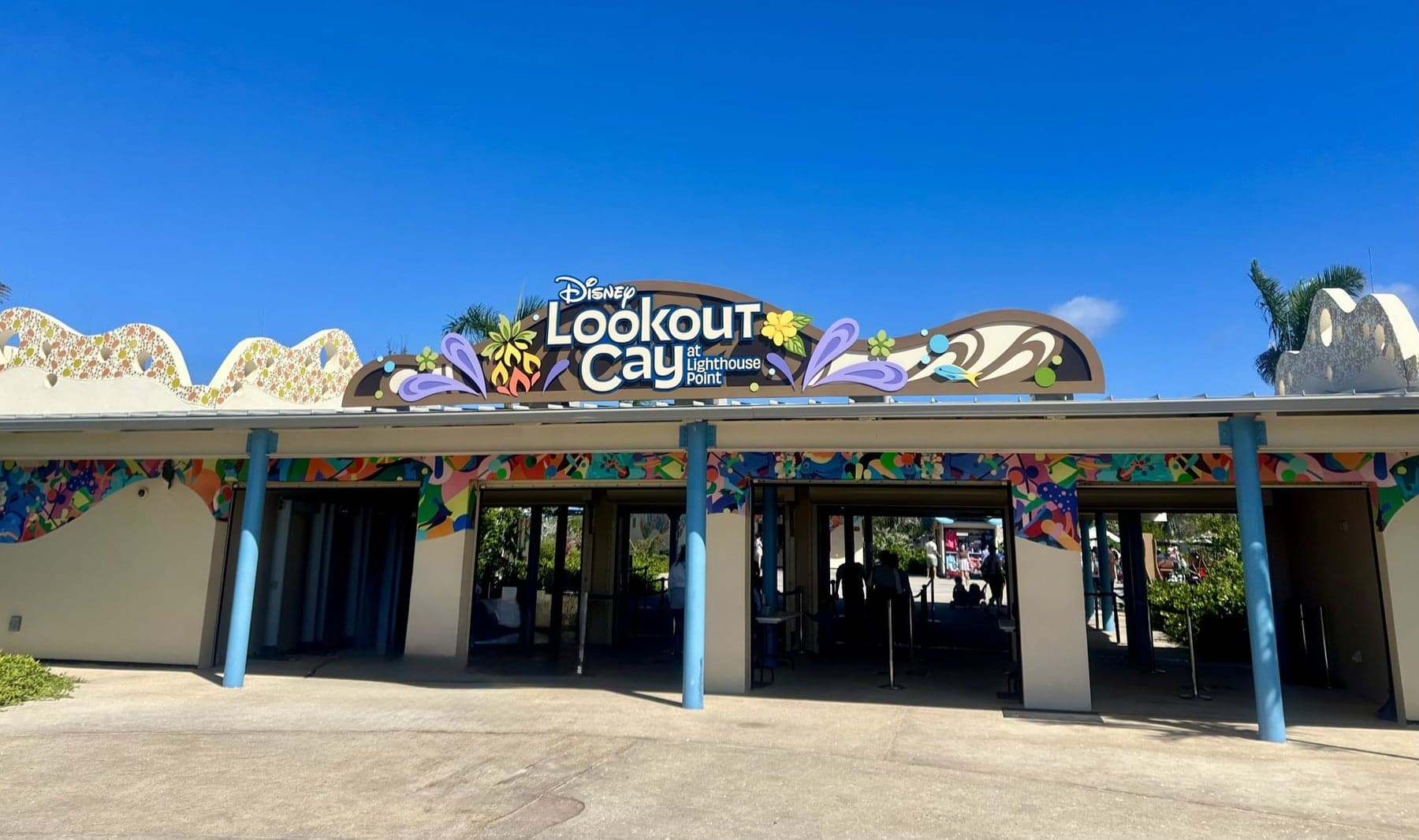 The Disney Lookout Cay at Lighthouse Point entrance building and sign