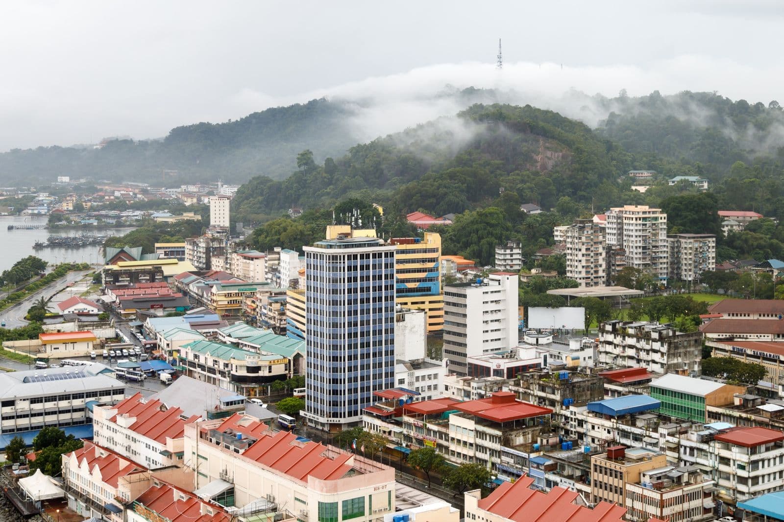 Sandakan Old Town from Harbour Mall