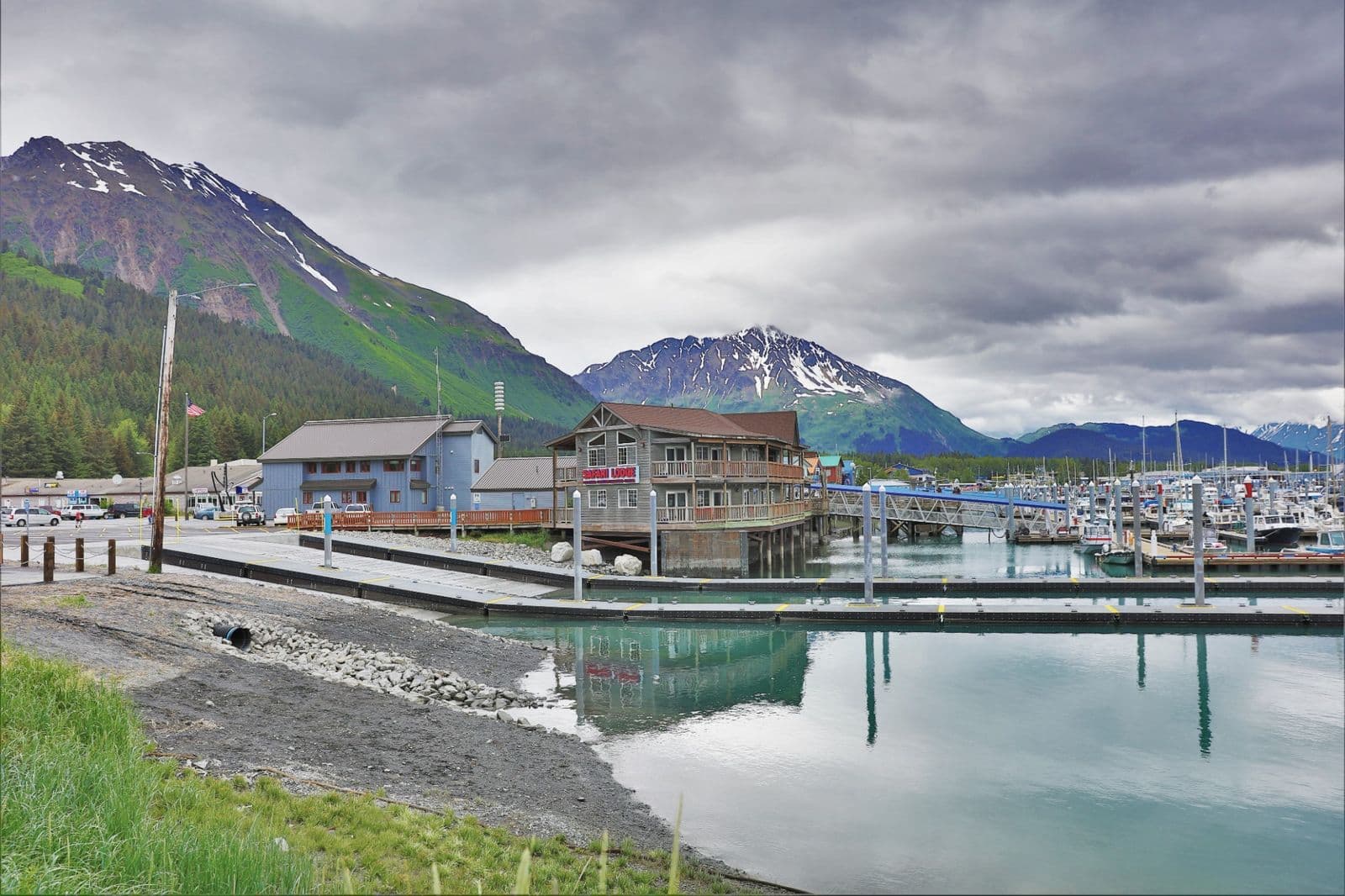 Seward Port and Mountains, Alaska