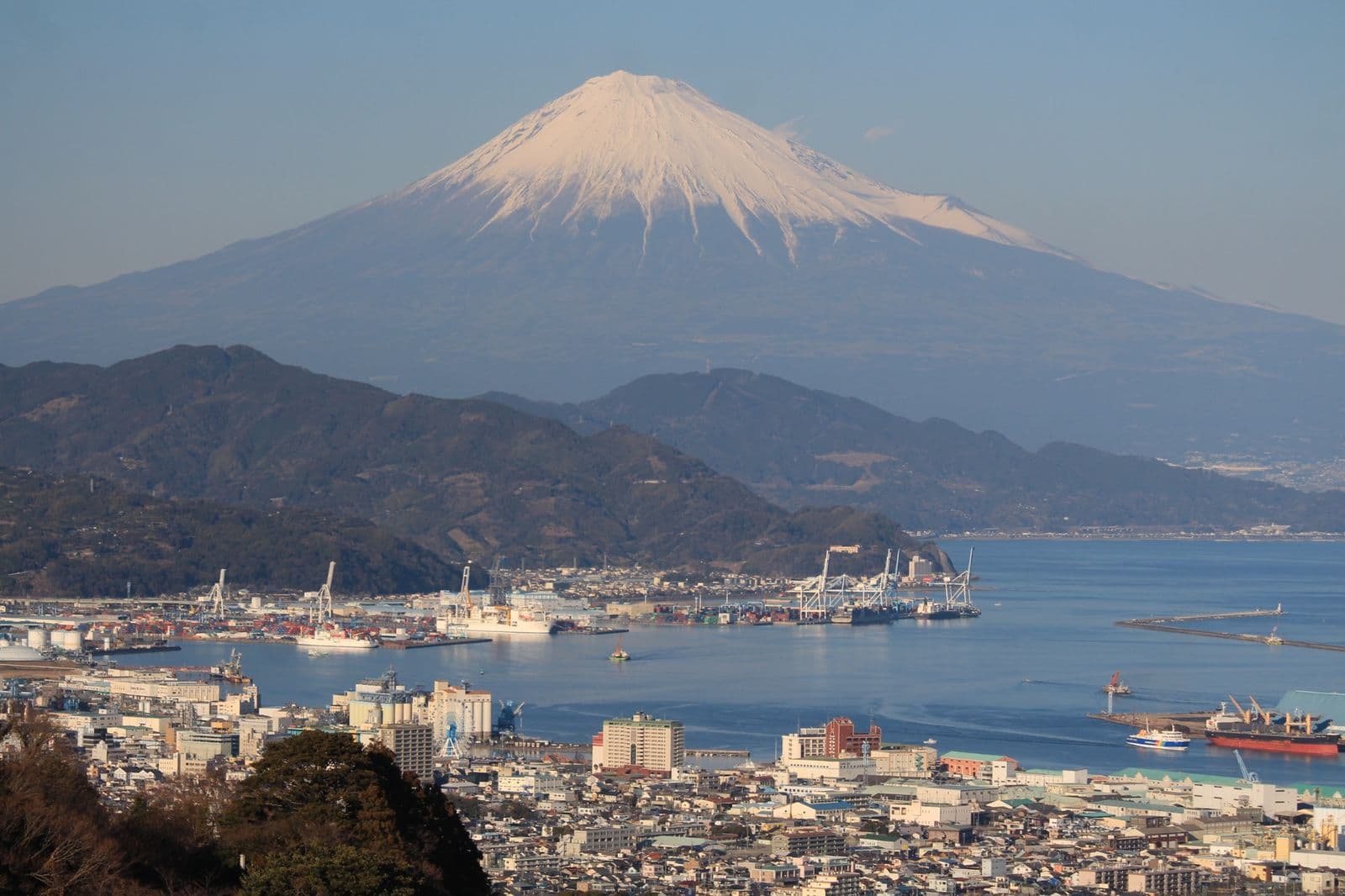 Mount Fuji and Port of Shimizu