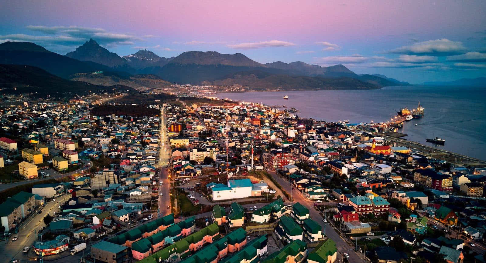 Ushuaia aerial panorama