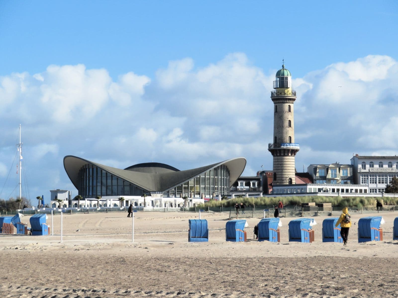 Warnemünde lighthouse from the beach